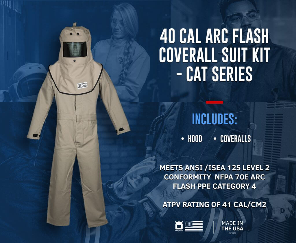 40 Cal CAT™ Arc Flash Hood and Coverall Suit Set