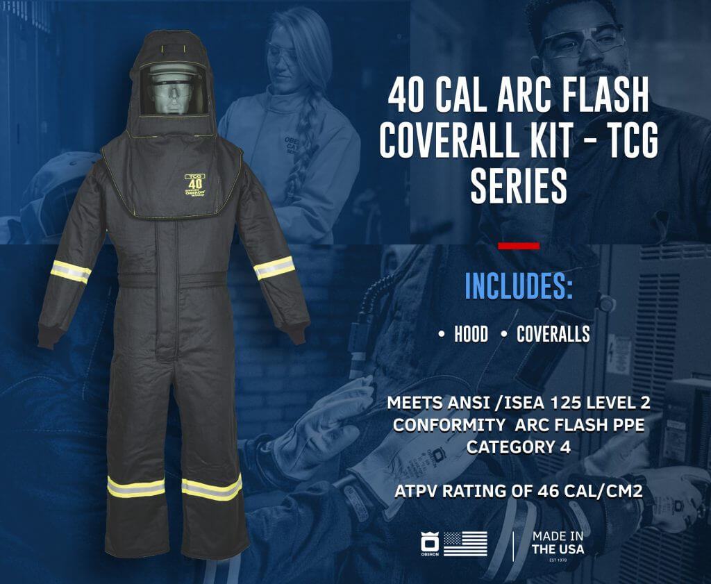 40 Cal TCG™ Arc Flash Kit (Hood and Coverall Suit Set)